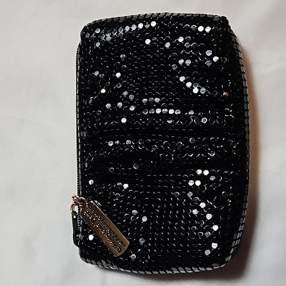 WHITING & DAVIS BLACK MESH COIN PURSE